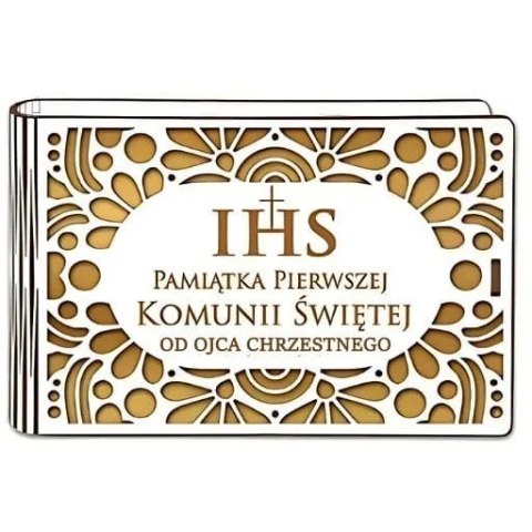 Pudełko na pieniądze banknotówka KOMUNIA - od OJCA CHRZESTNEGO - Ażur 3302A-KOM3Z-OC CARGO-anioły Pudełko na pieniądze banknotówka KOMUNIA - od OJCA CHRZESTNEGO - Ażur 3302A-KOM3Z-OC CARGO-anioły