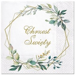 Serwetki papierowe 33x33cm Chrzest Święty 20szt 76-00 TAMIPOL