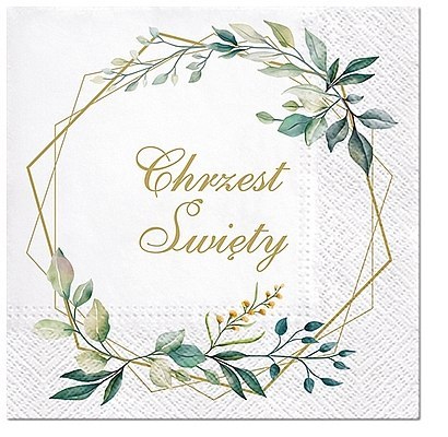 Serwetki papierowe 33x33cm Chrzest Święty 20szt 76-00 TAMIPOL Serwetki papierowe 33x33cm Chrzest Święty 20szt 76-00 TAMIPOL