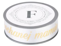 Wstążka biało złota 3cm x 10mb KOCHANEJ MAMIE - 226141 Z PLASTIFLORA