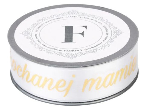 Wstążka biało złota 3cm x 10mb KOCHANEJ MAMIE - 226141 Z PLASTIFLORA Wstążka biało złota 3cm x 10mb KOCHANEJ MAMIE - 226141 Z PLASTIFLORA