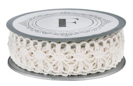 Wstążka koronkowa BIAŁA 3cm x 10mb - 224225 PLASTIFLORA