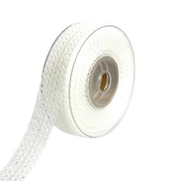 Wstążka koronkowa RIMINI BIAŁA 2,5cm / 10m (224166) PLASTIFLORA