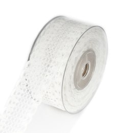 Wstążka tkana koronka Modena biała 4cm x10m | 224162 .M.04/10 01-00-00 PLASTIFLORA