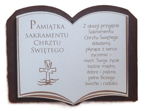 Książeczka ozdobna CHRZEST 20 x 15,5 cm P705 NAMI-wyroby z drewna Książeczka ozdobna CHRZEST 20 x 15,5 cm P705 NAMI-wyroby z drewna
