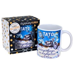 Kubek ceramiczny Tato wszystkiego co najlepsze - wzór niebieski 3309-T2A CARGO-anioły