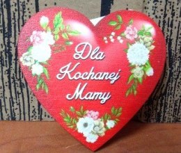 Magnes serce dla Kochanej Mamy 6,5 x 6,5 cm EXPO