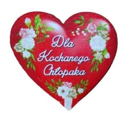 Serce na magnes dla Kochanego Chłopaka 6,5 x 6,5 cm NR.90 EXPO