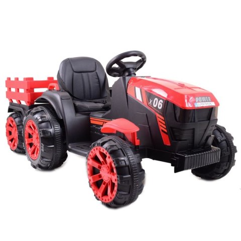 WIELKI TRAKTOR NA AKUMULATOR Z PRZYCZEPĄ "POWER 06", MIĘKKIE SIEDZENIE/WH-777 Import SUPER-TOYS WIELKI TRAKTOR NA AKUMULATOR Z PRZYCZEPĄ "POWER 06", MIĘKKIE SIEDZENIE/WH-777 Import SUPER-TOYS
