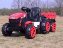 WIELKI TRAKTOR NA AKUMULATOR Z PRZYCZEPĄ "POWER 06", MIĘKKIE SIEDZENIE/WH-777 Import SUPER-TOYS