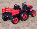 WIELKI TRAKTOR NA AKUMULATOR Z PRZYCZEPĄ "POWER 06", MIĘKKIE SIEDZENIE/WH-777 Import SUPER-TOYS