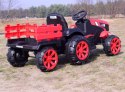 WIELKI TRAKTOR NA AKUMULATOR Z PRZYCZEPĄ "POWER 06", MIĘKKIE SIEDZENIE/WH-777 Import SUPER-TOYS