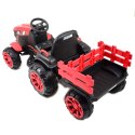 WIELKI TRAKTOR NA AKUMULATOR Z PRZYCZEPĄ "POWER 06", MIĘKKIE SIEDZENIE/WH-777 Import SUPER-TOYS