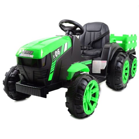 WIELKI TRAKTOR NA AKUMULATOR Z PRZYCZEPĄ "POWER 06", MIĘKKIE SIEDZENIE/WH-777 Import SUPER-TOYS WIELKI TRAKTOR NA AKUMULATOR Z PRZYCZEPĄ "POWER 06", MIĘKKIE SIEDZENIE/WH-777 Import SUPER-TOYS