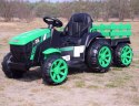 WIELKI TRAKTOR NA AKUMULATOR Z PRZYCZEPĄ "POWER 06", MIĘKKIE SIEDZENIE/WH-777 Import SUPER-TOYS