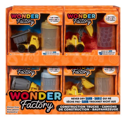 Wonder Factory Never Dry Sand Construction Trucks Asst in PDQ 595168-EUC MGA Wonder Factory Never Dry Sand Construction Trucks Asst in PDQ 595168-EUC MGA