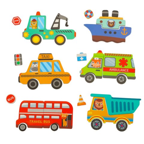 Książeczka magnetyczna układanka puzzle z magnesem środki transportu Kik sp. z o.o. sp. k. Książeczka magnetyczna układanka puzzle z magnesem środki transportu Kik sp. z o.o. sp. k.