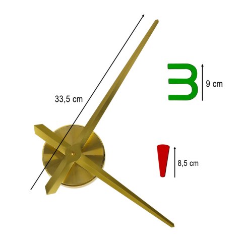 Zegar ścienny naklejany DIY regulowany 80-90 cm złoty kolorowy 4 cyfry Kik sp. z o.o. sp. k. Zegar ścienny naklejany DIY regulowany 80-90 cm złoty kolorowy 4 cyfry Kik sp. z o.o. sp. k.