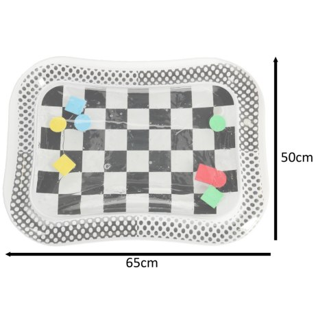 Mata wodna sensoryczna dmuchana dla niemowląt czarno-biała szachownica XXL 65x50 cm Kik sp. z o.o. sp. k. Mata wodna sensoryczna dmuchana dla niemowląt czarno-biała szachownica XXL 65x50 cm Kik sp. z o.o. sp. k.