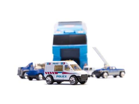 Transporter ciężarówka TIR wyrzutnia + metalowe auta policja Kik sp. z o.o. sp. k. Transporter ciężarówka TIR wyrzutnia + metalowe auta policja Kik sp. z o.o. sp. k.