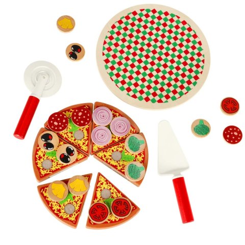 Pizza drewniany zestaw do zabawy z akcesoriami 20cm Kik sp. z o.o. sp. k. Pizza drewniany zestaw do zabawy z akcesoriami 20cm Kik sp. z o.o. sp. k.