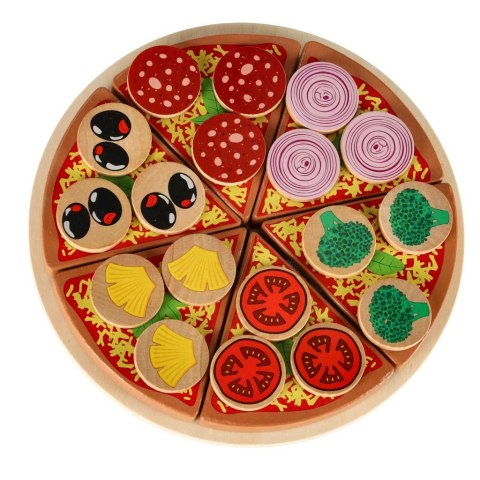 Pizza drewniany zestaw do zabawy z akcesoriami 20cm Kik sp. z o.o. sp. k. Pizza drewniany zestaw do zabawy z akcesoriami 20cm Kik sp. z o.o. sp. k.