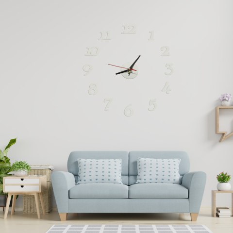 Zegar Ścienny naklejany DIY regulowany nowoczesny srebrny 12 godzin Kik sp. z o.o. sp. k. Zegar Ścienny naklejany DIY regulowany nowoczesny srebrny 12 godzin Kik sp. z o.o. sp. k.