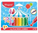 Kredki świecowe dla małych dzieci 1+ Maped 12 kolorów Cx Dystrybucja Sp. z o. o.