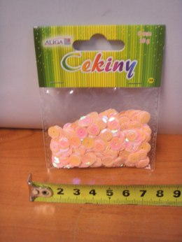 Cekiny 12szt. pastelowe RÓŻOWE 8mm 10g | WMT-112 ALIGA
