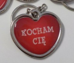 Brelok 10szt. metalowy serce Kocham Cię ETK Brelok 10szt. metalowy serce Kocham Cię ETK