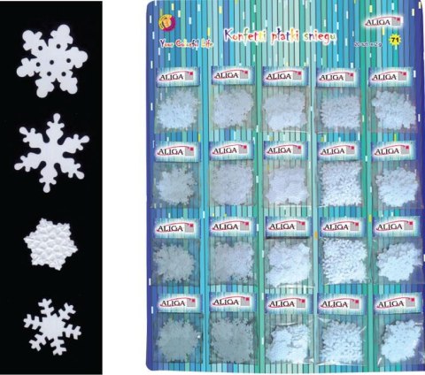 Konfetti 20szt. płatki śniegu | MT-6610 ALIGA Konfetti 20szt. płatki śniegu | MT-6610 ALIGA
