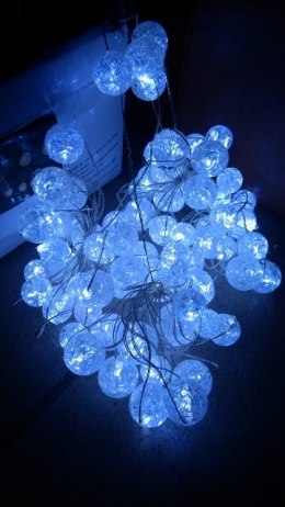 Lampki na druciku 80led KULKI św. zimne CERAMIC STUDIO-TOPGIFTS