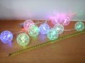 Lampki/bombki 10szt. przezroczyste z brokatem na baterie | XMD-16052 7&7 Lampki/bombki 10szt. przezroczyste z brokatem na baterie | XMD-16052 7&7