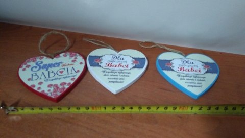 Serce drewniane zawieszka BABCIA 10cm DIL Serce drewniane zawieszka BABCIA 10cm DIL