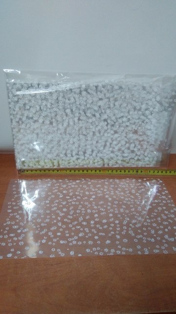 Worek celofan 25szt. 25x35cm BIAŁE KWIATY POLSY-worki foliowe Worek celofan 25szt. 25x35cm BIAŁE KWIATY POLSY-worki foliowe