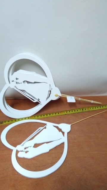 Piki Para Młoda w sercu 15 cm - 6 szt. MĄKA Piki Para Młoda w sercu 15 cm - 6 szt. MĄKA