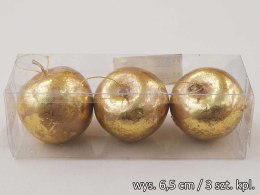 Bombka 3szt ZŁOTE JABŁKO TG44100-2 CERAMIC STUDIO-TOPGIFTS