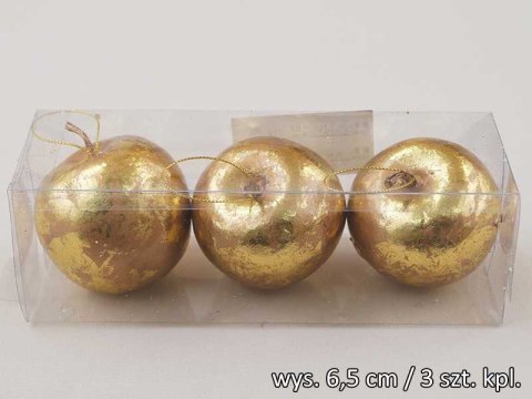 Bombka 3szt ZŁOTE JABŁKO TG44100-2 CERAMIC STUDIO-TOPGIFTS Bombka 3szt ZŁOTE JABŁKO TG44100-2 CERAMIC STUDIO-TOPGIFTS