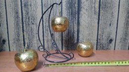 Bombka 3szt ZŁOTE JABŁKO TG44100-2 CERAMIC STUDIO-TOPGIFTS