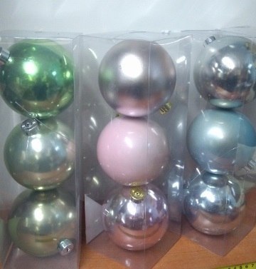 Bombki 3szt. w kloszu 12cm | GCT123P EM&EM