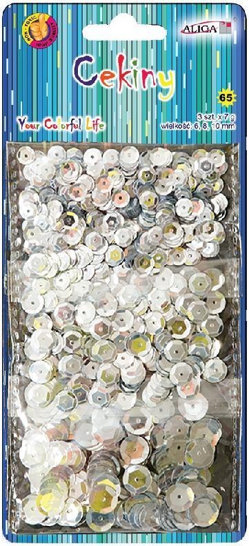 Cekiny 6-8-10mm SREBRNE | MT-6605 ALIGA Cekiny 6-8-10mm SREBRNE | MT-6605 ALIGA