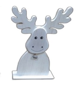 Renifer drewniany z dzwoneczkiem 24cm | TG36898 CERAMIC STUDIO-TOPGIFTS
