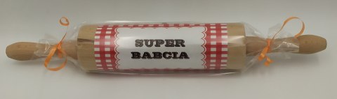 Wałek do ciasta SUPER BABCIA 40cm P787W1 NAMI-wyroby z drewna Wałek do ciasta SUPER BABCIA 40cm P787W1 NAMI-wyroby z drewna