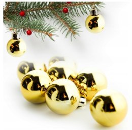 Bombki metalizowane 30szt. ZŁOTE 3cm | OZB06308 ROJEK-DEKOR