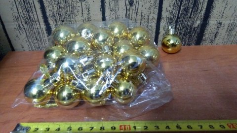 Bombki metalizowane 30szt. ZŁOTE 3cm | OZB06308 ROJEK-DEKOR Bombki metalizowane 30szt. ZŁOTE 3cm | OZB06308 ROJEK-DEKOR