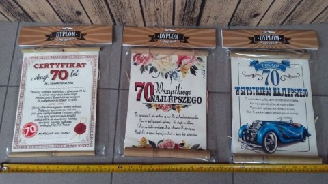 Dyplom urodzinowy ''70'' Dla Pana AARON-humor Dyplom urodzinowy ''70'' Dla Pana AARON-humor