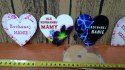 Serce 5szt. magnes 10 x 10 cm. MAMA NAMI-wyroby z drewna Serce 5szt. magnes 10 x 10 cm. MAMA NAMI-wyroby z drewna
