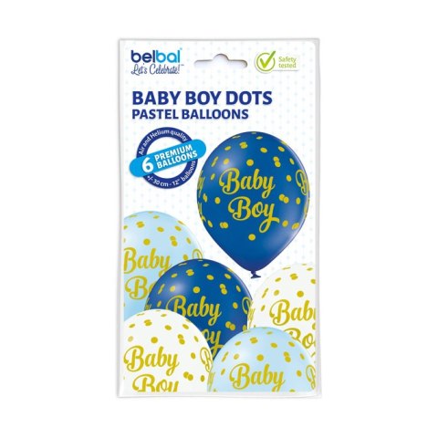 Balony 6szt. BABY BOY DOTS | 42-26 TAMIPOL Balony 6szt. BABY BOY DOTS | 42-26 TAMIPOL