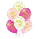 Balony 6szt. BABY GIRL DOTS 12' | 42-28 TAMIPOL