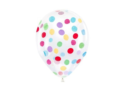 Balony przezroczyste 6szt z kolorowym konfetti 30cm BK12-1-000-6 Partydeco - art.na imprezy Balony przezroczyste 6szt z kolorowym konfetti 30cm BK12-1-000-6 Partydeco - art.na imprezy